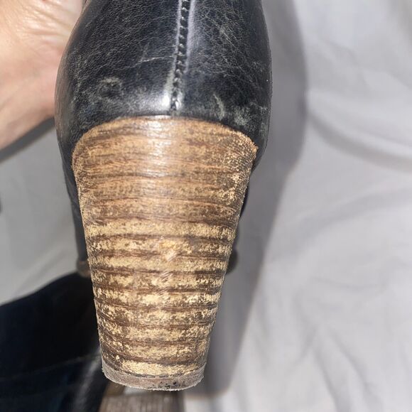 Madewell Billie Ankle Booties Heel 7 Black Leather Casual Zip Romania - Picture 10 of 11